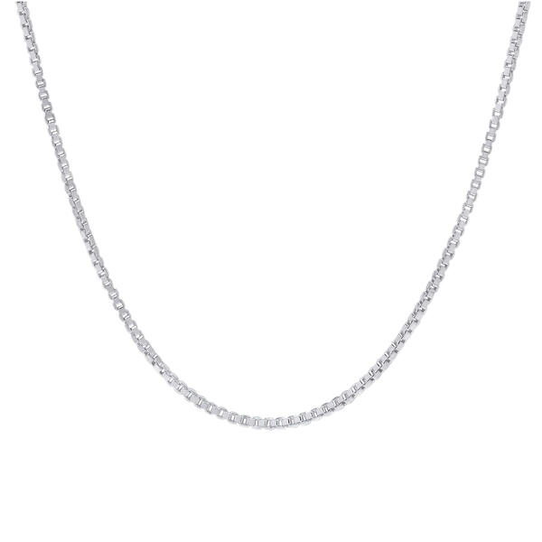 18in. Sterling Silver Box Chain Necklace - image 