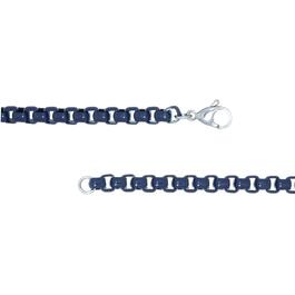 Mens Lynx Stainless Steel Acrylic Box Chain Bracelet