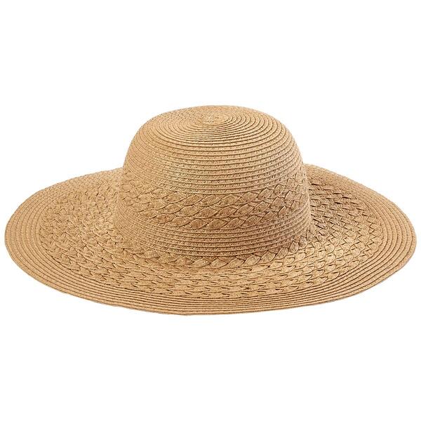 Womens Madd Hatter Woven Floppy Hat - image 