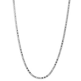 Design Collection Silver-Tone I Love You Chain Necklace