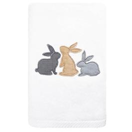 Linum Home Textiles Bunny Row Embroidered Hand Towels
