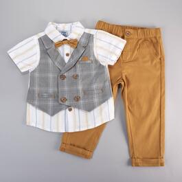 Baby Boy &#40;12-24M&#41; Little Lad&#40;R&#41; 3pc.Top Mock Vest & Pants Set
