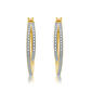 Diamond Classics&#40;tm&#41; 1/10ctw. Diamond Gold & Silver Hoop Earrings - image 1