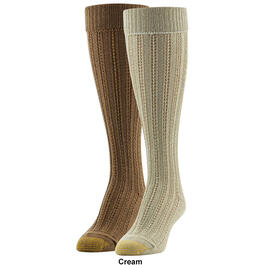 Womens Gold Toe&#174; 2pk. Tuckstitch Knee High Socks