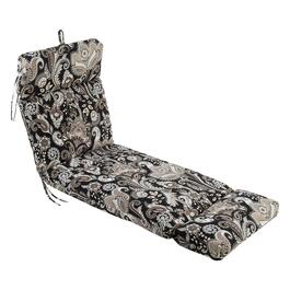 Jordan Manufacturing Chaise Cushion - Black/Taupe Paisley