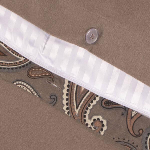 Superior Cotton Flannel Paisley Duvet Cover Set