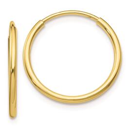 Gold Classics&#40;tm&#41; 10kt. Polished 20mm Endless Tube Hoop Earrings