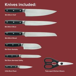 Anolon&#174; AlwaysSharp 8pc. Japanese Steel Knife Block Set