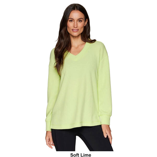 Womens RBX Weekend Reset Ribbed Pullover Top