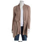 Womens Cure Open Front Solid Cardigan with Tab Detail - image 4