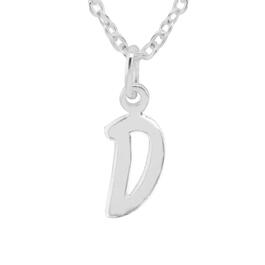 Marsala Sterling Silver Initial D Pendant