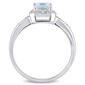 Gemstones Classics&#8482; 10kt. White Gold Emerald Cut Aquamarine Ring - image 3