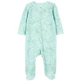 Baby Girl &#40;NB-9M&#41; Carter's&#40;R&#41; Butterfly Knit Footie Pajamas