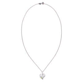 Gianni Argento Peridot & White Sapphire Mom Pendant Necklace