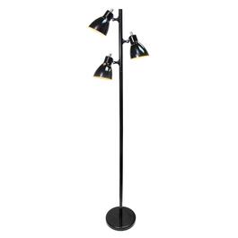 Simple Designs Metal Black Finish 3-Light Tree Floor Lamp