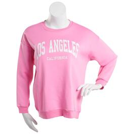 Juniors No Comment Los Angeles Oversized Fleece Lined Sweatshirt