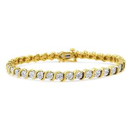 Haus of Brilliance 14kt. Yellow Gold Plated Tennis Bracelet
