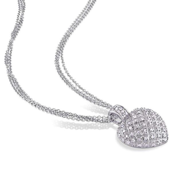 Diamond Classics&#8482; Sterling Silver Diamond Heart Necklace
