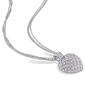 Diamond Classics&#8482; Sterling Silver Diamond Heart Necklace - image 3