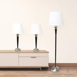 Lalia Home Perennial Modern Sonoma 3pc. Metal Lamp Set