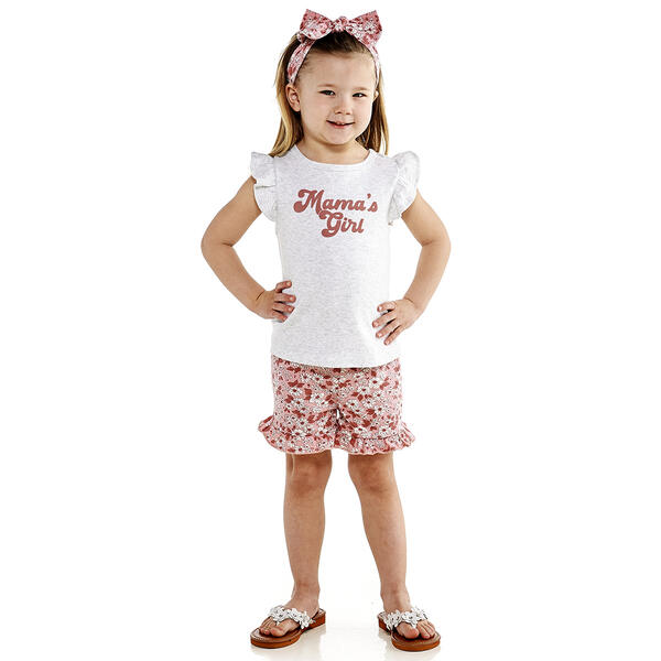 Toddler Girl Rene Rofe&#40;R&#41; 3pc. Mama''s Girl Rib Top & Shorts Set - image 