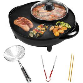 Ovente Electric Hot Pot & Smokeless Grill