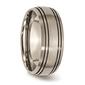 Mens Endless Affection&#8482; 8mm Grooved Satin Edge Wedding Band - image 4