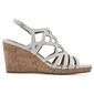 Womens White Mountain Flaming Cork Wedge Sandals - image 2