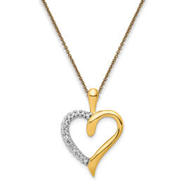 Diamond Classics&#40;tm&#41; Gold Heart Pendant Necklace