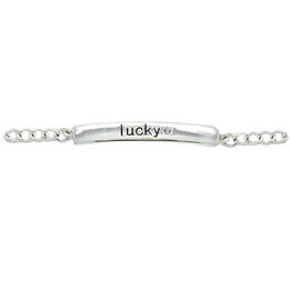Silver-Tone Plated Lucky ID Bracelet