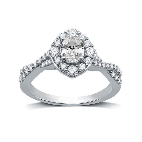 Nova Star&#40;R&#41; Oval & Round-Cut Halo Twist Engagement Ring - image 