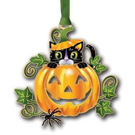 Beacon Design''s Black Cat Jack-O-Lantern Ornament