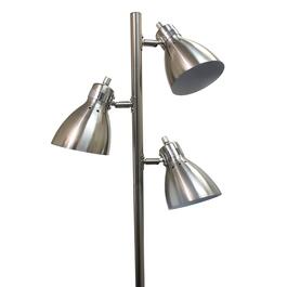 Simple Designs Brushed Nickel Metal 3-Light Tree Floor Lamp