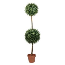 Northlight Seasonal Potted Artificial Double Ball Topiary Tree