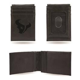 Mens NFL Houston Texans Faux Leather Front Pocket Wallet