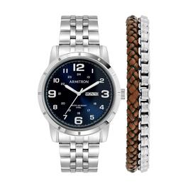 Mens Armitron Analog Quartz Dress Bracelet Watch -  20-5539NVSVST