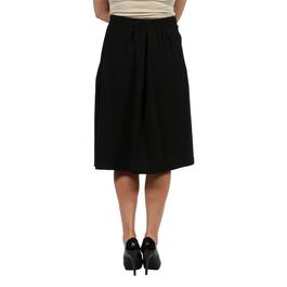 Plus Size 24/7 Comfort Apparel Solid Classic Skirt With Pockets