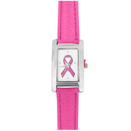 Womens Breast Cancer Awareness Ribbon Dial Watch - 3912SPK