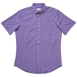 Mens Christian Aujard Short Sleeve Dress Shirt - Paisley Purple