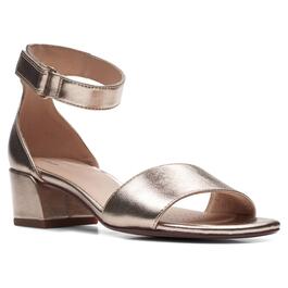 Womens Clarks(R) Collections Caroleigh Anya Metallic Sandals