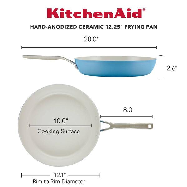 KitchenAid&#174; 12.25 in. Hard-Anodized Ceramic Nonstick Frying Pan