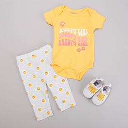 Baby Girl (NB-9M) Daddy&#39;&#39;s Girl Bodysuit &amp; Pants Set w/ Sneakers