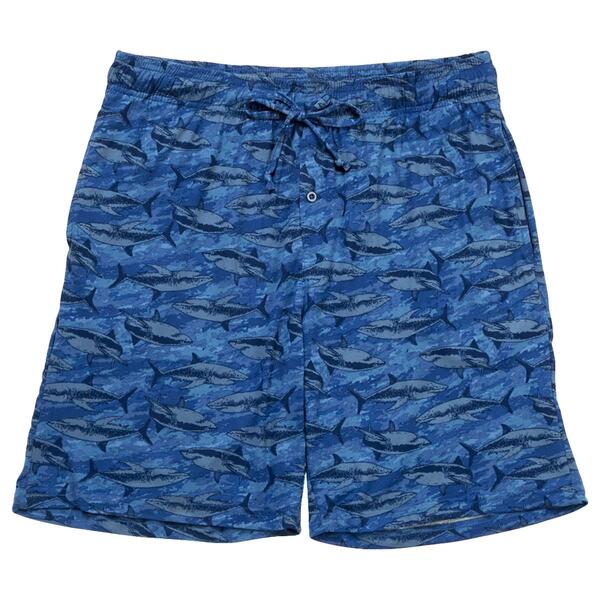 Mens Preswick & Moore Shark Pajama Shorts - image 