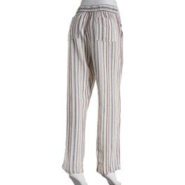 Womens Per Se Stripe Linen Beach Pants