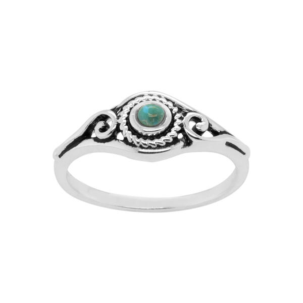 Marsala Reconstituted Turquoise Fancy Ring - image 