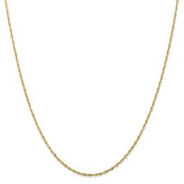 Unisex Gold Classics&#40;tm&#41; 1.5mm. Diamond Cut Light Rope Necklace