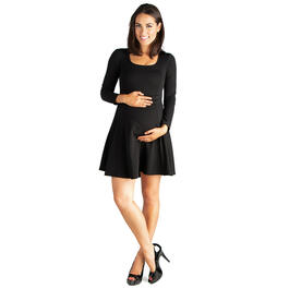 Womens 24/7 Comfort Apparel A-Line Maternity Dress