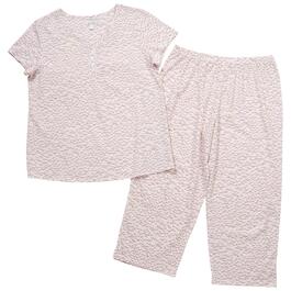 Plus Size Celestial Dreams Short Sleeve Hearts Pajama Set
