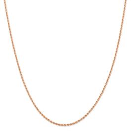 Unisex Gold Classics&#8482; 1.50mm. Rose Gold Diamond Cut Rope Necklace