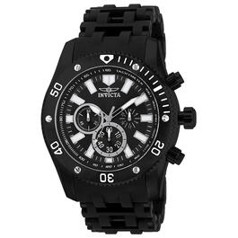 Mens Invicta Sea Spider Stainless Steel Black Dial Watch - 14862